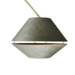 QAZQA Stehlampen|Bogenlampen*Bogenlampe aus Messing mit weißem und doppeltem Samtschirm Grün - XXL