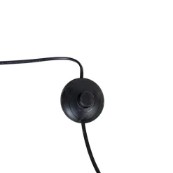 QAZQA Bogenlampen|Stehlampen*Bogenlampe Messing mit Marmorstoffschirm grau 45 cm - XXL