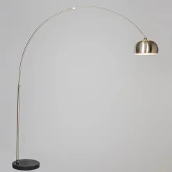 QAZQA Bogenlampen|Stehlampen*Bogenleuchte Stahl Metallschirm 32 cm verstellbar - XXL