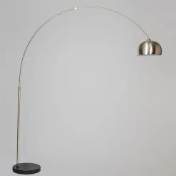 QAZQA Bogenlampen|Stehlampen*Bogenleuchte Stahl Metallschirm 32 cm verstellbar - XXL