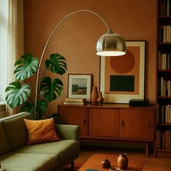 QAZQA Schlafzimmerlampen|Esszimmerlampen*Bogenleuchte Stahl mit weißer Marmorbasis mit Stahlschirm - XXL