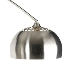 QAZQA Schlafzimmerlampen|Esszimmerlampen*Bogenleuchte Stahl mit weißer Marmorbasis mit Stahlschirm - XXL