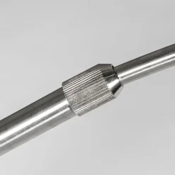 QAZQA Bogenlampen|Stehlampen*Bogenleuchte Stahl Stoffschirm braun 45 cm - XXL