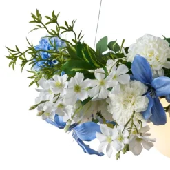 QAZQA Schlafzimmerlampen|Küchenlampen*Bohemianische Deckenleuchte schwarz mit farbigen Blumen blau und weiß - Flower Power