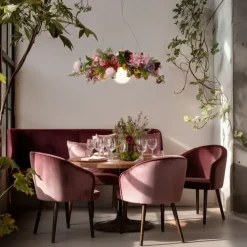 QAZQA Schlafzimmerlampen|Küchenlampen*Bohemianische Deckenleuchte schwarz mit bunten Blumen rot und pink - Flower Power