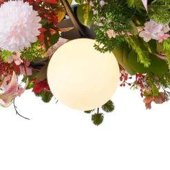 QAZQA Schlafzimmerlampen|Küchenlampen*Bohemianische Deckenleuchte schwarz mit bunten Blumen rot und pink - Flower Power