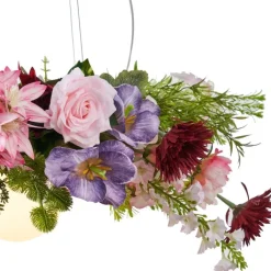 QAZQA Schlafzimmerlampen|Küchenlampen*Bohemianische Deckenleuchte schwarz mit bunten Blumen rot und pink - Flower Power