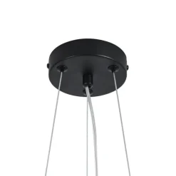 QAZQA Schlafzimmerlampen|Küchenlampen*Bohemianische Deckenleuchte schwarz mit bunten Blumen rot und pink - Flower Power