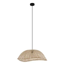 QAZQA Pendelleuchten|Wohnzimmerlampen*Boho-Hängelampe Schwarz mit Bambus - Lily