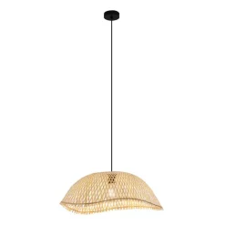 QAZQA Pendelleuchten|Wohnzimmerlampen*Boho-Hängelampe Schwarz mit Bambus - Lily