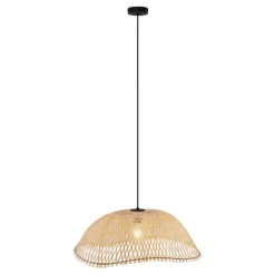 QAZQA Pendelleuchten|Wohnzimmerlampen*Boho-Hängelampe Schwarz mit Bambus - Lily