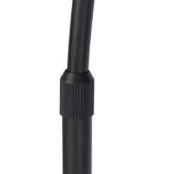 QAZQA Stehlampen|Bogenlampen*Botanische Bogenlampe mit schwarzem Samt-Schirm Pfauen-Design 50 cm - XXL