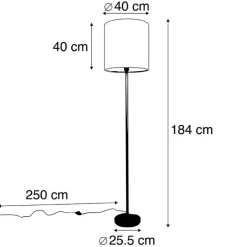 QAZQA Schlafzimmerlampen|Esszimmerlampen*Botanische Stehlampe Messing mit grünem Schirm 40 cm - Simplo