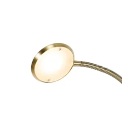 QAZQA Schlafzimmerlampen|Küchenlampen*Bronze Stehleuchte inkl. LED und Dimmer mit Leselampe - Fez