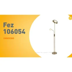 QAZQA Schlafzimmerlampen|Küchenlampen*Bronze Stehleuchte inkl. LED und Dimmer mit Leselampe - Fez