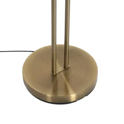 QAZQA Led-Stehlampen|Stehlampen*Bronzene Stehleuchte inkl. LED und Dimmer mit Leselampe - Kelso