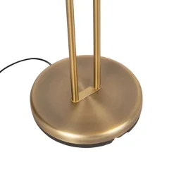 QAZQA Schlafzimmerlampen|Küchenlampen*Bronzene Stehleuchte mit Leselampe inkl. LED und Dimmer - Diva 2