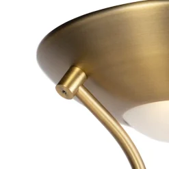 QAZQA Schlafzimmerlampen|Küchenlampen*Bronzene Stehleuchte mit Leselampe inkl. LED und Dimmer - Diva 2