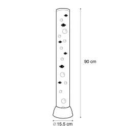 QAZQA Schlafzimmerlampen|Esszimmerlampen*Bubble Tube Schwarz 90cm inkl. LED RGB - Zoop