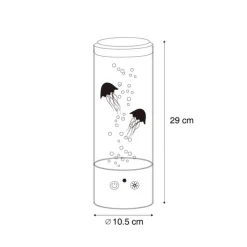 QAZQA Led-Tischleuchten|Tischlampen*Bubble Tube Schwarz 30cm inkl. LED RGB - Dweller