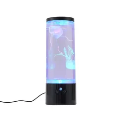 QAZQA Led-Tischleuchten|Tischlampen*Bubble Tube Schwarz 30cm inkl. LED RGB - Dweller