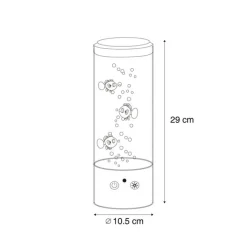 QAZQA Led-Tischleuchten|Tischlampen*Bubble Tube Schwarz 30cm inkl. LED RGB - Sealife