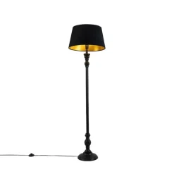QAZQA Schlafzimmerlampen|Küchenlampen*Classic Stehlampe schwarz - Classico