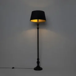 QAZQA Schlafzimmerlampen|Küchenlampen*Classic Stehlampe schwarz - Classico