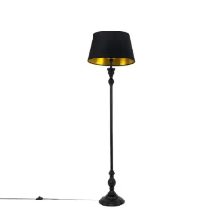 QAZQA Schlafzimmerlampen|Küchenlampen*Classic Stehlampe schwarz - Classico