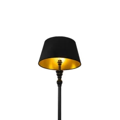 QAZQA Schlafzimmerlampen|Küchenlampen*Classic Stehlampe schwarz - Classico