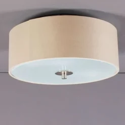 QAZQA Deckenleuchten|Wohnzimmerlampen*Country Deckenleuchte beige 30 cm - Drum