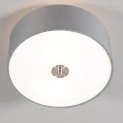 QAZQA Deckenleuchten|Wohnzimmerlampen*Country Deckenleuchte grau 30 cm - Drum