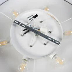 QAZQA Schlafzimmerlampen|Küchenlampen*Country Deckenleuchte grau 70 cm - Drum