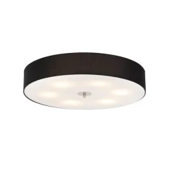 QAZQA Deckenleuchten|Wohnzimmerlampen*Country Deckenleuchte schwarz 70 cm - Drum