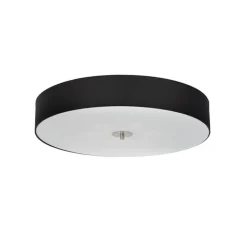 QAZQA Deckenleuchten|Wohnzimmerlampen*Country Deckenleuchte schwarz 70 cm - Drum