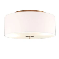 QAZQA Deckenleuchten|Wohnzimmerlampen*Country Deckenleuchte weiß 30 cm - Drum