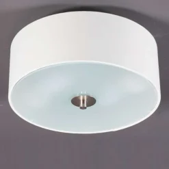 QAZQA Deckenleuchten|Wohnzimmerlampen*Country Deckenleuchte weiß 30 cm - Drum