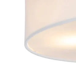 QAZQA Deckenleuchten|Wohnzimmerlampen*Country Deckenleuchte weiß 50 cm - Drum