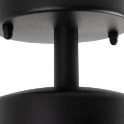 QAZQA Gartenbeleuchtung|Deckenleuchten Außen*Country Exterior Deckenleuchte schwarz mit Glas IP44 - Elza