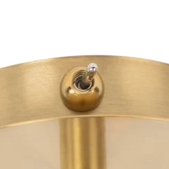 QAZQA Deckenstrahler|Aufbaustrahler*Country Spot gold verstellbar mit Rauchglas - Athen