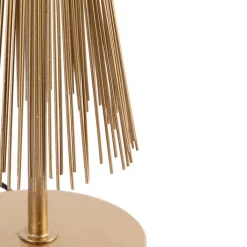 QAZQA Tischlampen|Wohnzimmerlampen*Country Tischlampe Messing - Broom
