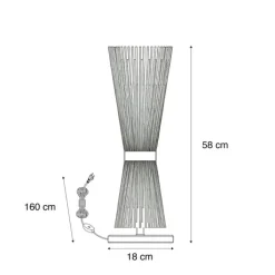 QAZQA Tischlampen|Wohnzimmerlampen*Country Tischlampe Messing - Broom