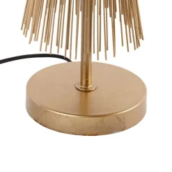 QAZQA Tischlampen|Wohnzimmerlampen*Country Tischlampe Messing - Broom