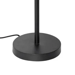 QAZQA Tischlampen|Wohnzimmerlampen*Country Tischlampe schwarz mit Rattan 25 cm - Kata