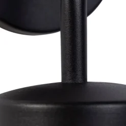 QAZQA Gartenbeleuchtung|Außenwandleuchten*Country Wandleuchte schwarz mit Glas - Elza