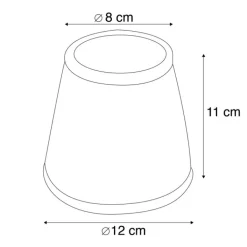 QAZQA Lampenschirme|Wohnzimmerlampen*Creme gefalteter Lampenschirm 08.12.11