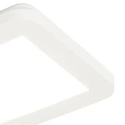 QAZQA Gartenbeleuchtung|Badezimmerlampen*Decke weiß 17 cm inkl. LED 3-stufig dimmbar IP44 - Steve