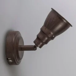 QAZQA Wandstrahler|Deckenstrahler*Decken- und Wandstrahler rostbraun schwenkbar - Coney 1