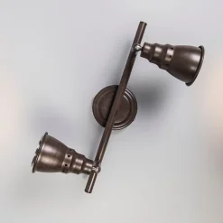 QAZQA Deckenstrahler|Aufbaustrahler*Decken- und Wandstrahler rostbraun schwenkbar - Coney 2