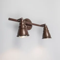 QAZQA Deckenstrahler|Aufbaustrahler*Decken- und Wandstrahler rostbraun schwenkbar - Coney 2